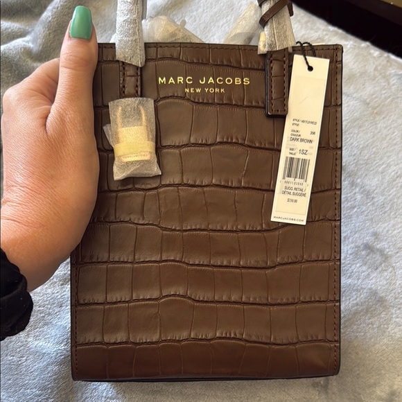 Marc Jacobs Dark Brown Croc-Embossed Bag - Picture 8 of 8